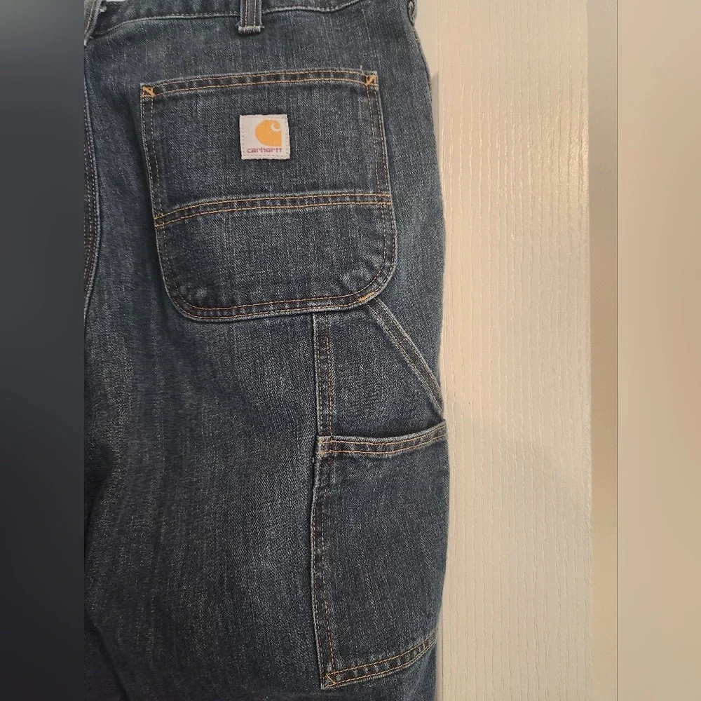 Carhartt 103327-966 Blue Ridge‎ Relaxed Fit Holter Denim Carpenter Jeans 36x34